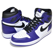 NIKE AIR JORDAN 1 RETRO HI OG court purple/black-white 555088-500画像