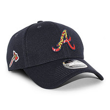 NEW ERA ATLANTA BRAVES 9FORTY PRACTICE BP SNAPBACK CAP NAVY NE33763画像