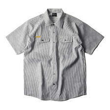 Prison Blues Work Shirt Hickory Short Sleeve w/Front Buttons画像