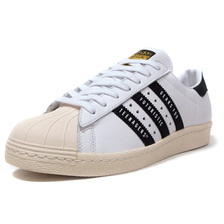 adidas SUPERSTAR80S "HUMAN MADE" WHT/BLK/NAT/RED/GLD FY0728画像