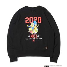 ATMOS LAB &times; THE SIMPSONS 2020 FAMILY CREW BLACK AL20S-PC01-BLK画像