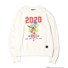 ATMOS LAB x THE SIMPSONS 2020 FAMILY CREW WHITE AL20S-PC01-WHT画像