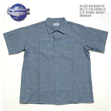 Buzz Rickson's BLUE CHAMBRAY S/S WORK SHIRT BR38403画像