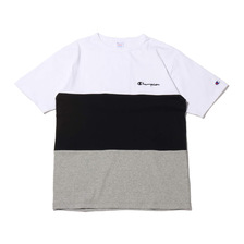 Champion T-SHIRT WHITE&times;BLACK C3-P340-011画像