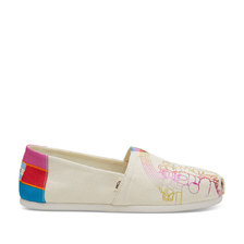 TOMS ALPARGATA Natural Sesame Street Vintage Crew Foil Printed Canvas 10013637画像