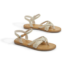 TOMS LEXIE Natural Shimmer Canvas 10013455画像