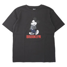 Schott &times; Disney T-SHIRT BROOKLYN MICKEY MOUSE CHARCOAL 3103130画像