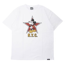 Schott &times; Disney T-SHIRT N.Y.C. MICKEY MOUSE 3103131画像