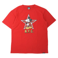 Schott &times; Disney T-SHIRT N.Y.C. MICKEY MOUSE 3103131画像