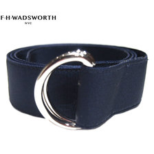 FH Wadsworth ribbon belt navy画像