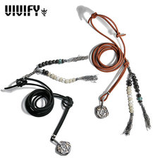 VIVIFY Eastern Roman Empire Coin w/gold Nubuck Cord Necklace VFN-300画像