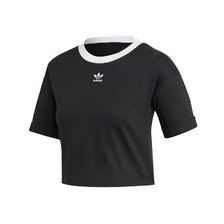 adidas CROP TOP BLACK/WHITE FM2557画像