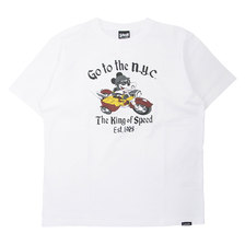 Schott × Disney T-SHIRT GO TO THE N.Y.C. MICKEY MOUSE WHITE 3103135画像