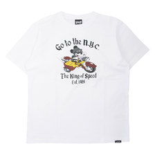 Schott &times; Disney T-SHIRT GO TO THE N.Y.C. MICKEY MOUSE WHITE 3103135画像