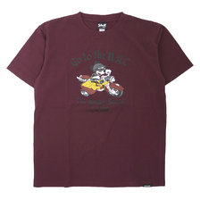Schott &times; Disney T-SHIRT GO TO THE N.Y.C. MICKEY MOUSE WINE 3103135画像