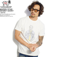 The Endless Summer TES MARIBU STAR DENIM T-SHIRT -WHITE- FH-0574332画像