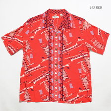 SUN SURF S/S RAYON HAWAIIAN SHIRT "POLYNESIAN CANOE" SS38323画像