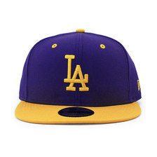 NEW ERA LOS ANGELES DODGERS 9FIFTY SNAPBACK CAP PURPLE-GOLD NE43932画像