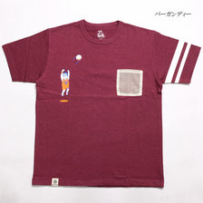 MOMOTARO JEANS Lot.07-091 8.2oz メッシュポケット Tシャツ "バスケットボール"画像