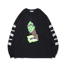 Billionaire Boys Club ICECREAM &times; atmos EXCLUSIVE CONEMAN L/S T-SHIRT BLACK ICJP205ST002画像