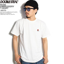 DOUBLE STEAL ROSE EMBROIDERY T-SHIRT -WHITE- 902-12010画像