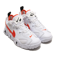 NIKE AIR BARRAGE LOW EMB WHITE/TEAM ORANGE-BLACK-BLACK CJ5395-100画像