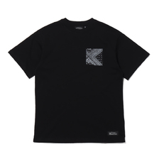 ATMOS LAB &times; MANASTASH BANDANA PATCHWORK POCKET T SHIRT BLACK AL20S-TP03画像