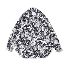 APPLEBUM HANAKI L/S Aloha Shirt NAVY画像