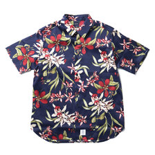 APPLEBUM Island Flower S/S Shirt NAVY画像