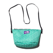 THE NORTH FACE PURPLE LABEL LOGO PRINT MESH POUCH M KELLY GREEN NN7923N-KG画像