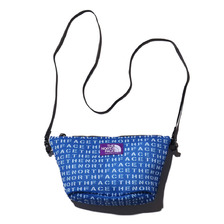 THE NORTH FACE PURPLE LABEL LOGO PRINT MESH POUCH M BLUE NN7923N-BL画像