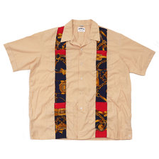 AWESOME BOY &times; Ichiryu made Remake Scarf Cuba Shirt BEIGE画像
