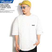 RADIALL TWO TONE - CREW NECK T-SHIRT 3Q/S -WHITE- RAD-20SS-CUT011画像