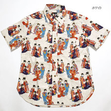 衣櫻 Lot.SA-1341 シャンタン素材 半袖レギュラーシャツ "芸者" SA1341画像
