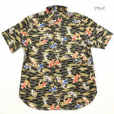 衣櫻 Lot.SA-1340 シーチング素材 半袖レギュラーシャツ "跳鯉" SA1340画像