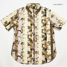 衣櫻 Lot.SA-1338 シーチング素材 半袖レギュラーシャツ "百華繚蘭" SA1338画像