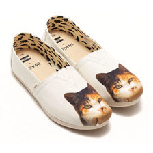 TOMS &times; IWAGO ALPARGATA Birch Calico Cat Print 10015606画像