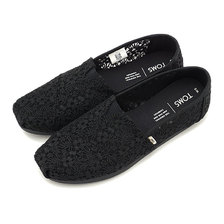 TOMS W Classic ALPARGATA Black Floral Lace 10015063画像