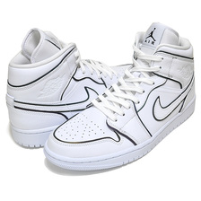 NIKE WMNS AIR JORDAN 1 MID SE white/white CK6587-100画像