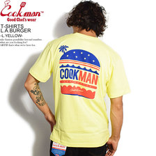 COOKMAN T-shirts L.A.Burger -L/YELLOW- 231-01003画像