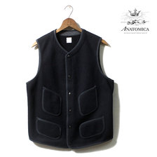 ANATOMICA BB VEST FACE BEACH CLOTH DARK NAVY 531-522-08画像