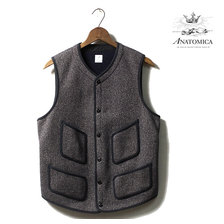 ANATOMICA BB VEST FACE BEACH CLOTH SALT & PEPPER NT6902N画像