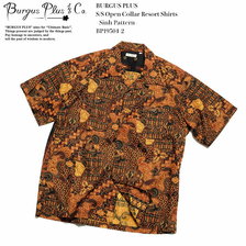 BURGUS PLUS S/S Open Collar Resort Shirts - Sinh Pattern - BP19504-2画像