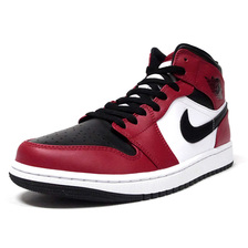 JORDAN BRAND AIR JORDAN 1 MID "CHICAGO BLACK TOE" BLACK/BLACK/GYM RED 554724-069画像