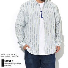 STUSSY Jacquard Logo Stripe L/S Shirt 1110101画像