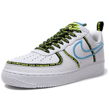 NIKE AIR FORCE 1 '07 PRM WW "WORLD WIDE PACK" WHITE/WHITE/BLUE FURY/BLACK/VOLT CK7213-100画像