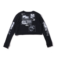 NIKE AS W NSW TEE LS CROP LUX RAW BLACK/VAST GREY CT8918-010画像