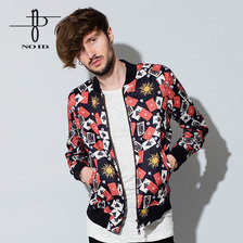 NO ID. BLACK トランププリント総柄MA-1-BLZ 447777-468B画像