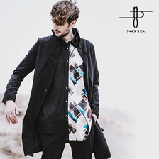 NO ID. BLACK ハイカラーラップコート 447006-467C画像