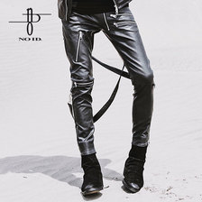 NO ID. BLACK シンセティックレザーボンテージスキニーPT 447006-473P画像
